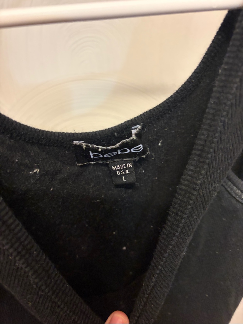 bebe Black Rhinestone Logo Tank - Picture 3 of 3